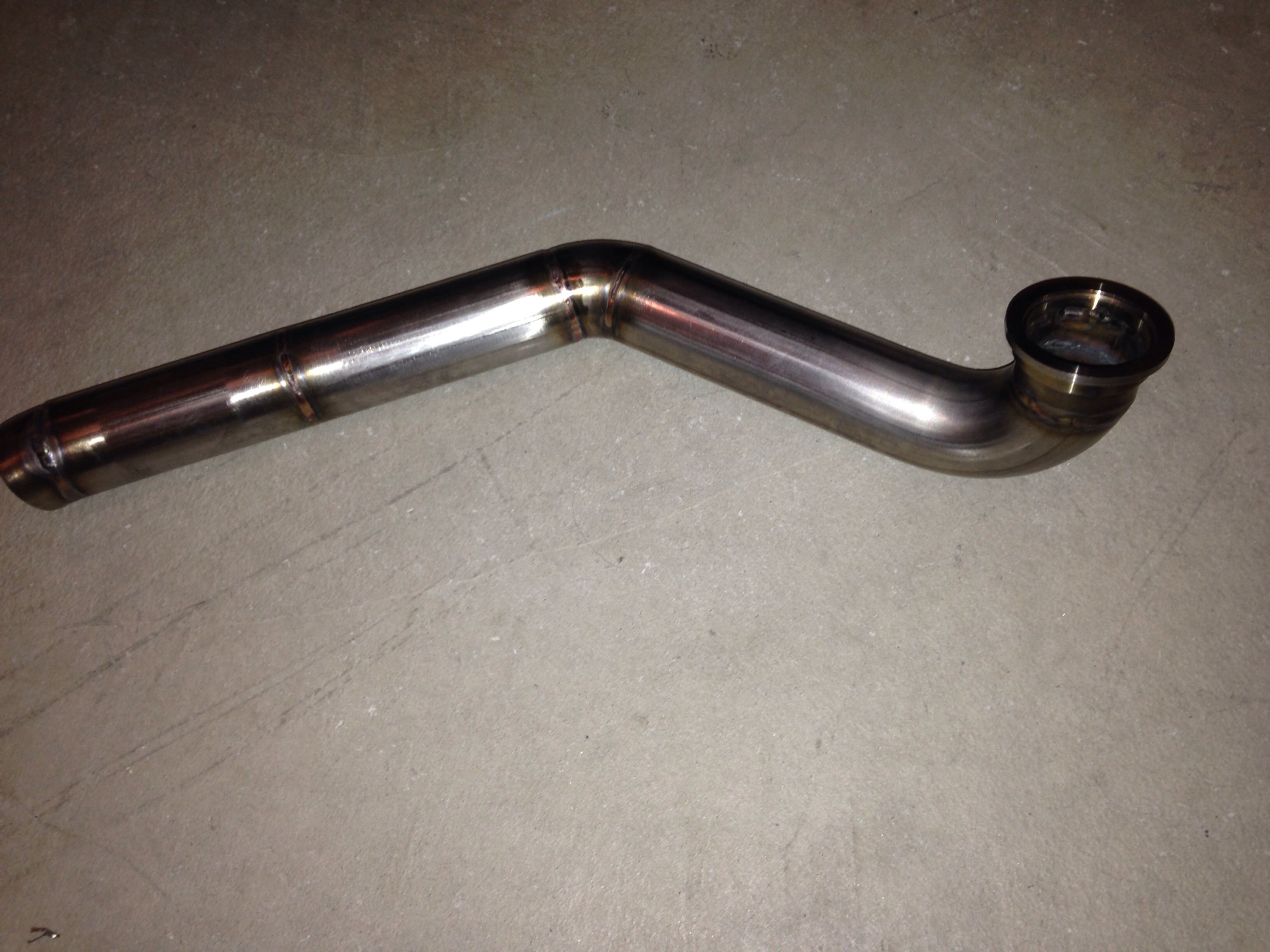 Waste gate pipe welded up
