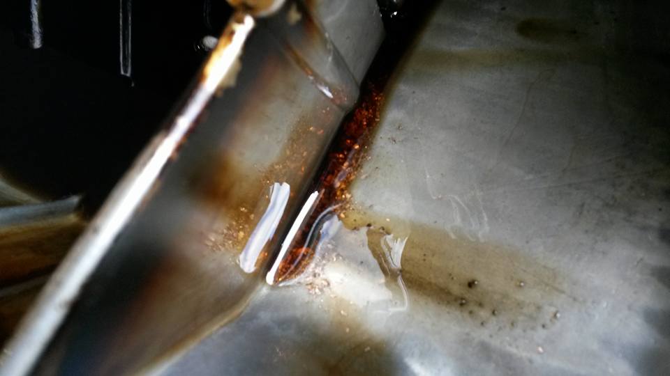bearing shavings in the pan.
