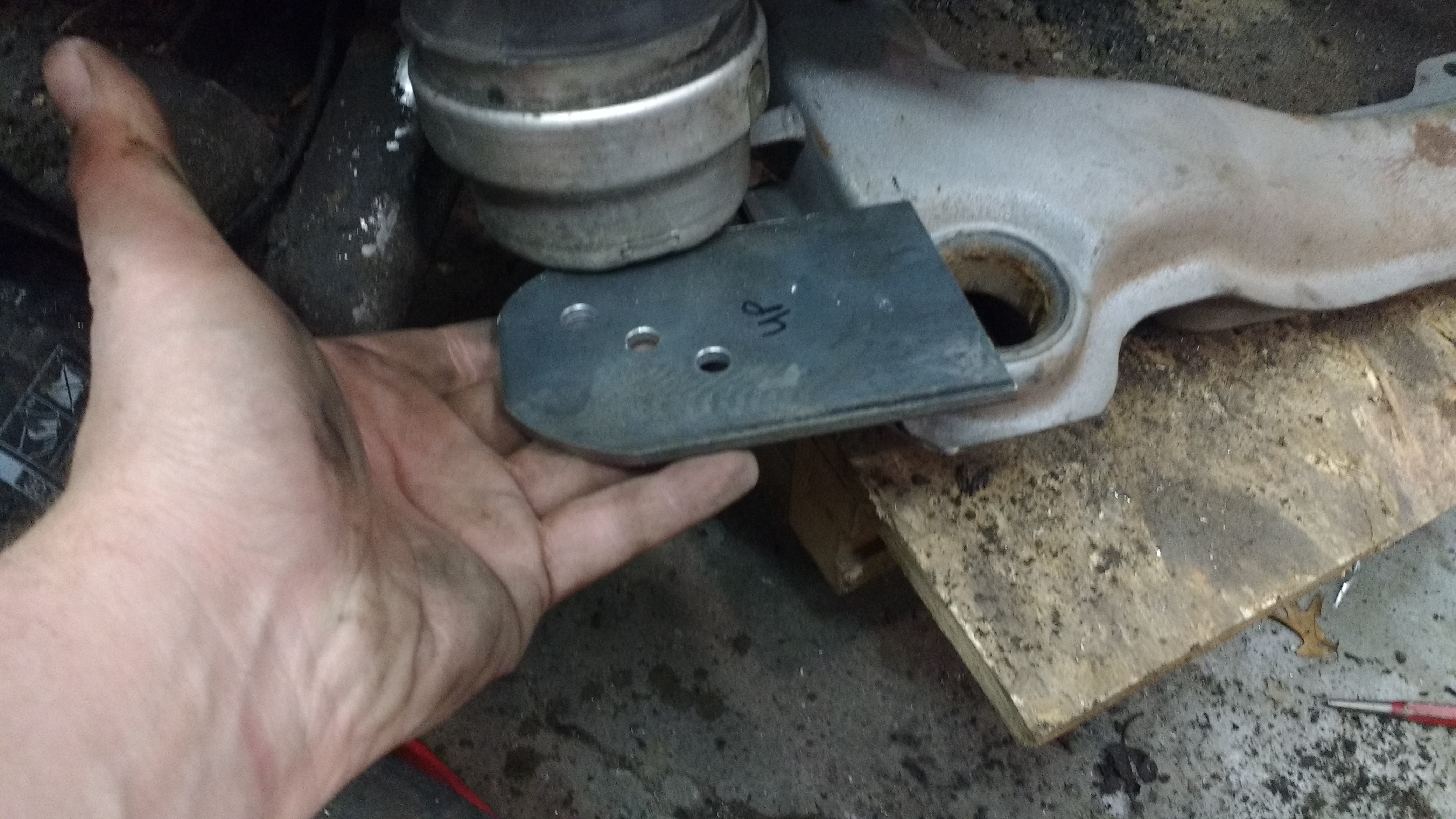 Plates to be welded and gusseted to the early subframe