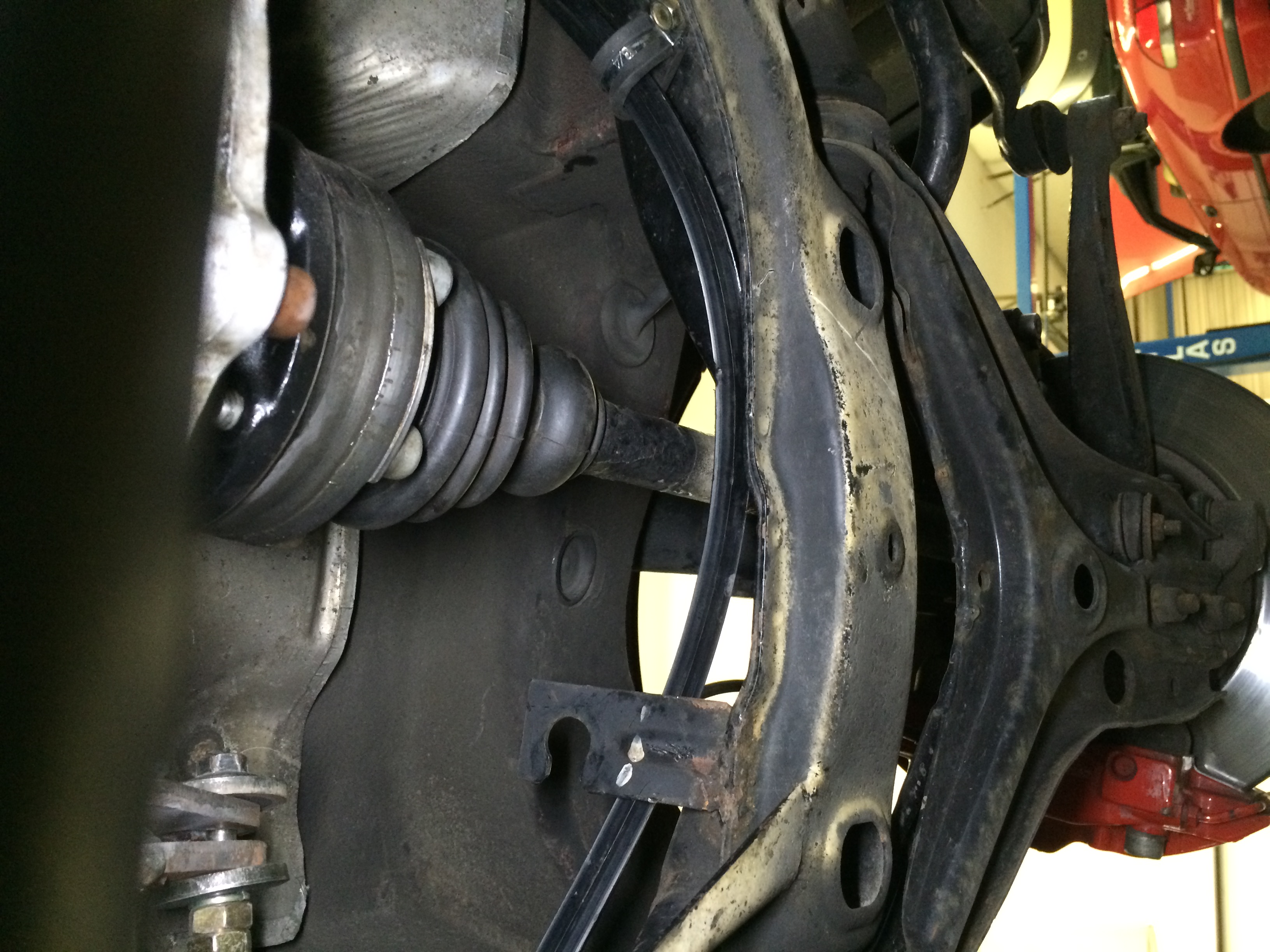 Tweak the factory cable guide bracket so it supports new cable &amp; does not cut in to outer cable covering.