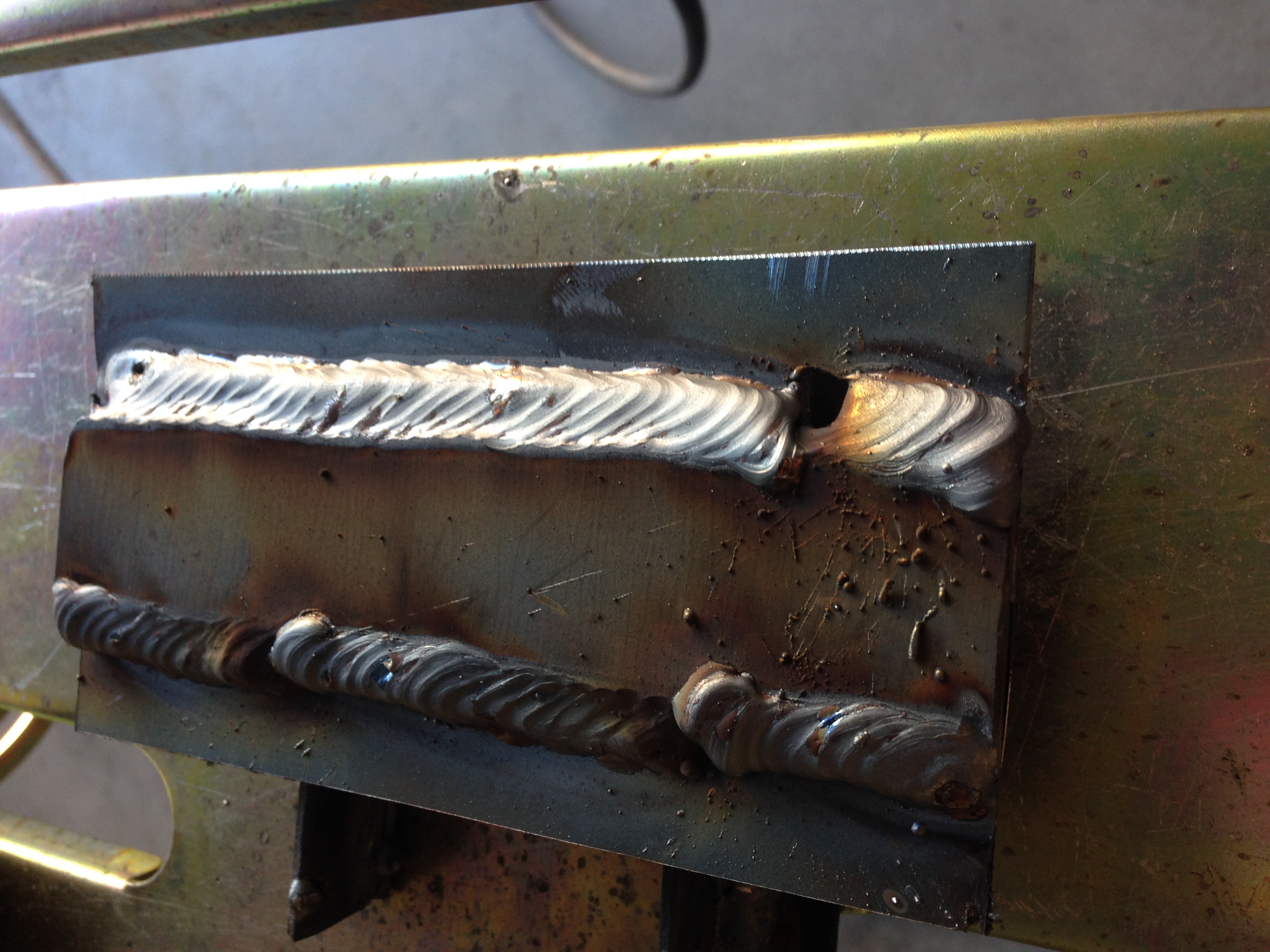 Practicing thick to thin.