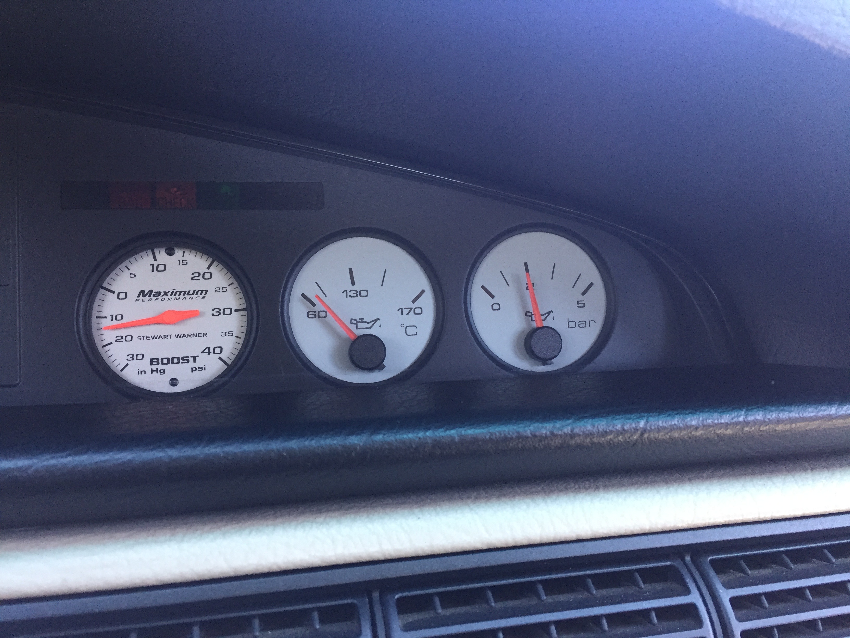 Boost gauge in clock