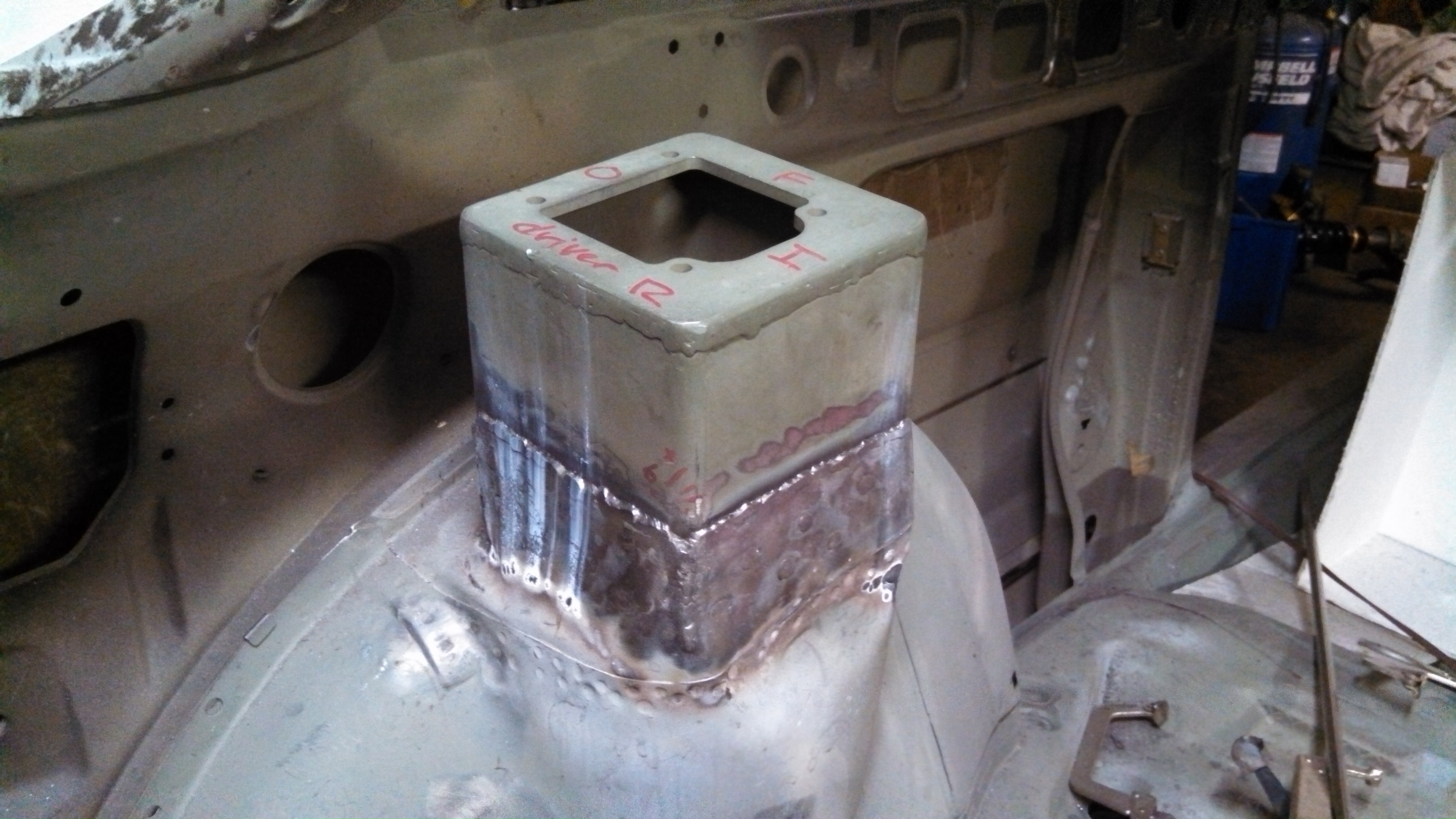 driver rear strut mount extended and welded2.jpg